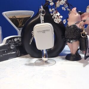 Karl Lagerfeld White Mini Bag Charm Keyring